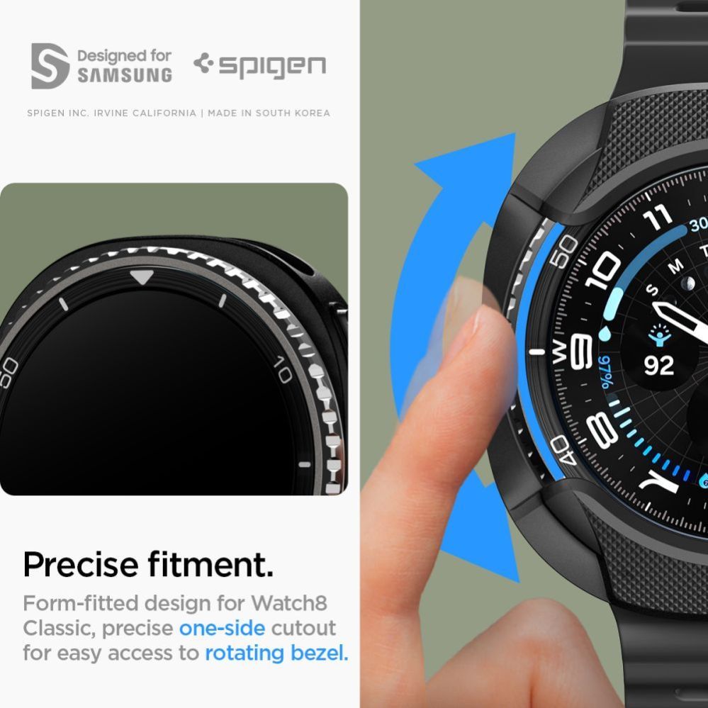 Citas preces Spigen Spigen Liquid Air Case for Samsung Galaxy Watch 8 Classic 46mm - Black