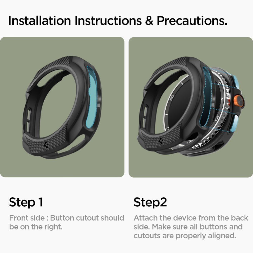 Citas preces Spigen Spigen Liquid Air Case for Samsung Galaxy Watch 8 Classic 46mm - Black