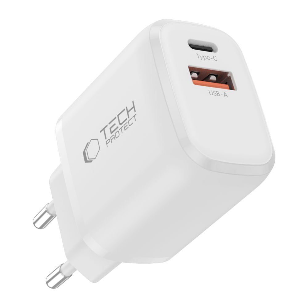 Other goods Tech-Protect Tech-Protect NCA30 PD 30W QC3.0 USB-A / USB-C Wall Charger + USB-C / USB-C Cable 100cm - White
