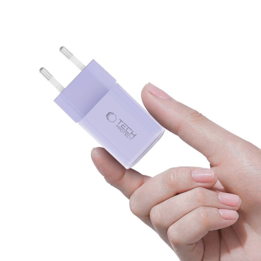 Other goods Tech-Protect Tech-Protect NCM33 PD 33W QC3.0 USB-C / USB-C Wall Charger - Purple