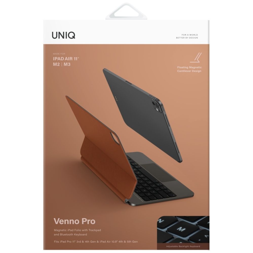 Muud kaubad UNIQ Uniq Venno Pro Magnetic Smart Case with Keyboard for iPad 11" 2025 / iPad Air 11" 2024 / 2025 / iPad Pro 11" 2018 / 2020 / 2021 / 2022 / 2024 - Brown