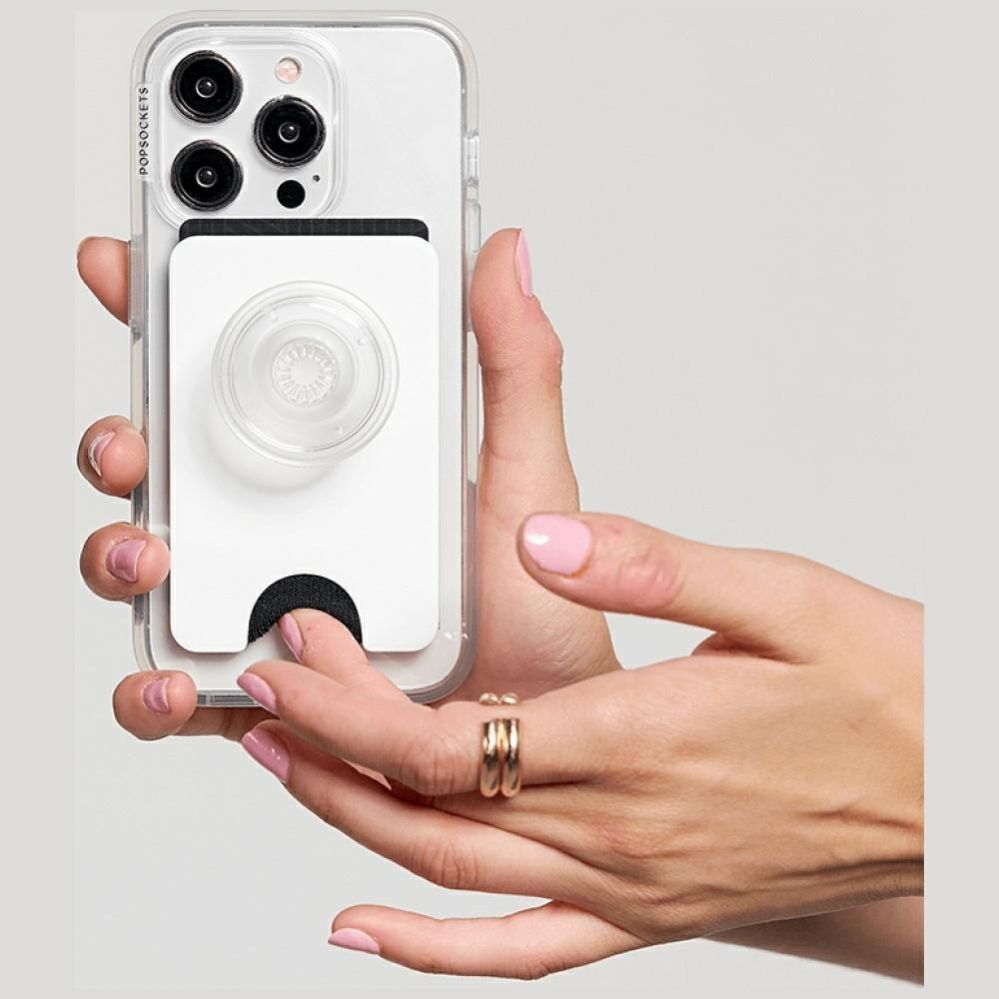 Other goods Popsockets Popsockets PopWallet+ PopGrip PW+ MS G2 MagSafe Wallet Phone Holder and Stand, White and Transparent