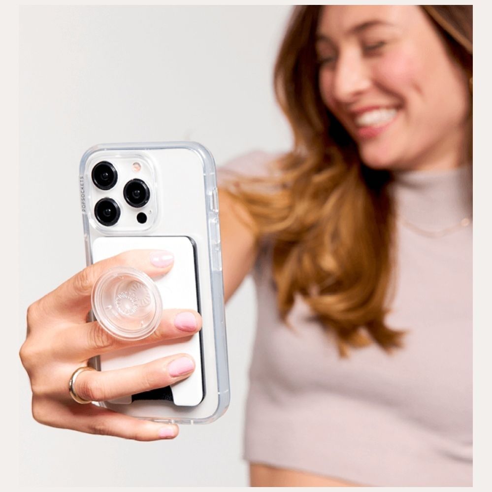 Other goods Popsockets Popsockets PopWallet+ PopGrip PW+ MS G2 MagSafe Wallet Phone Holder and Stand, White and Transparent