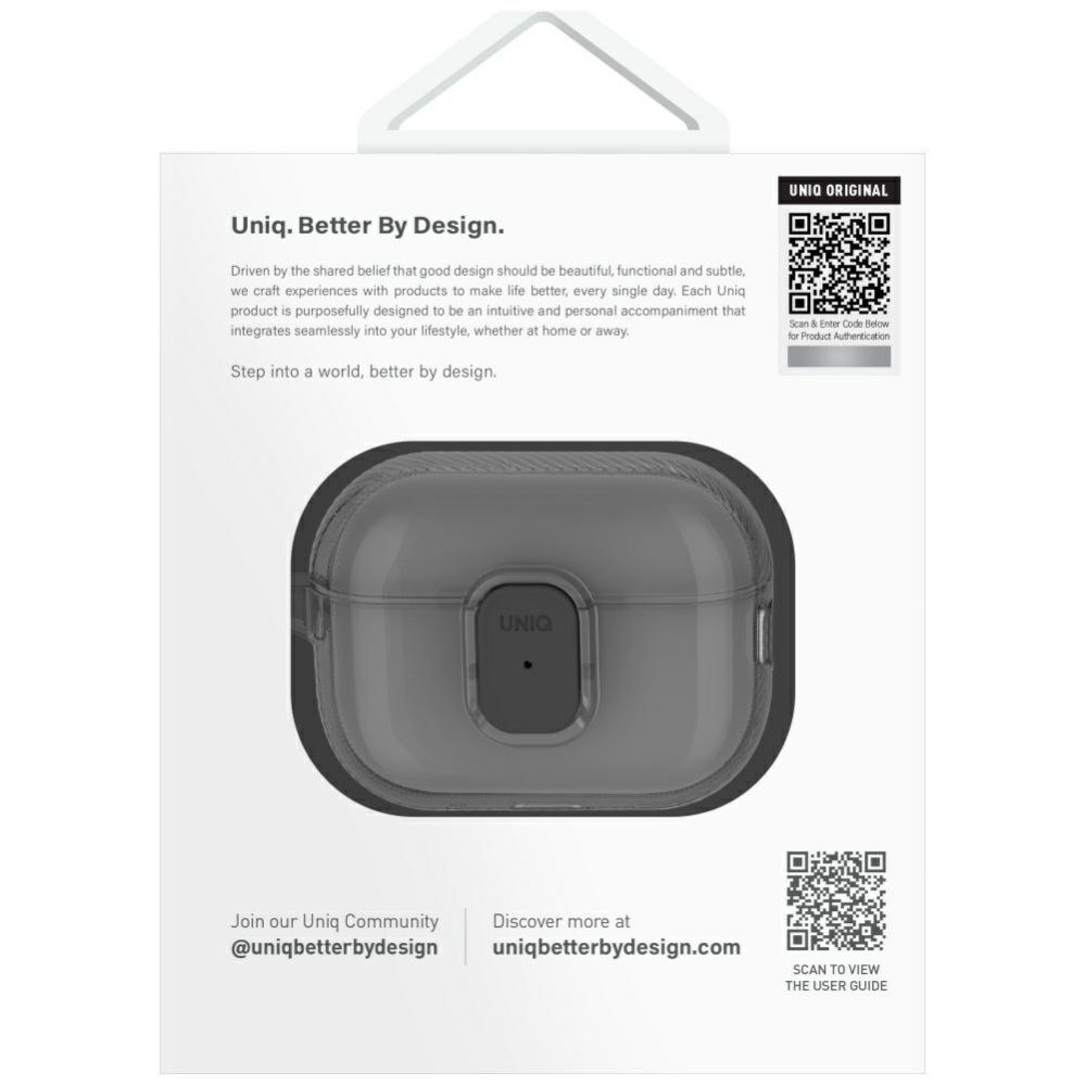 Citas preces UNIQ Uniq Glase Pro Case for AirPods Pro 2 - Transparent