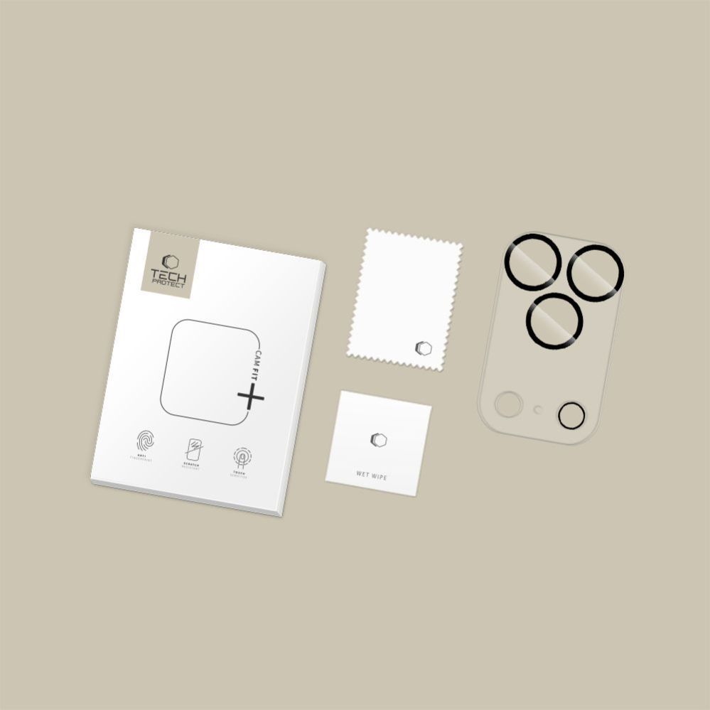 Citas preces Tech-Protect Tech-Protect Cam Fit+ Camera Cover for iPhone 17 Pro - Clear