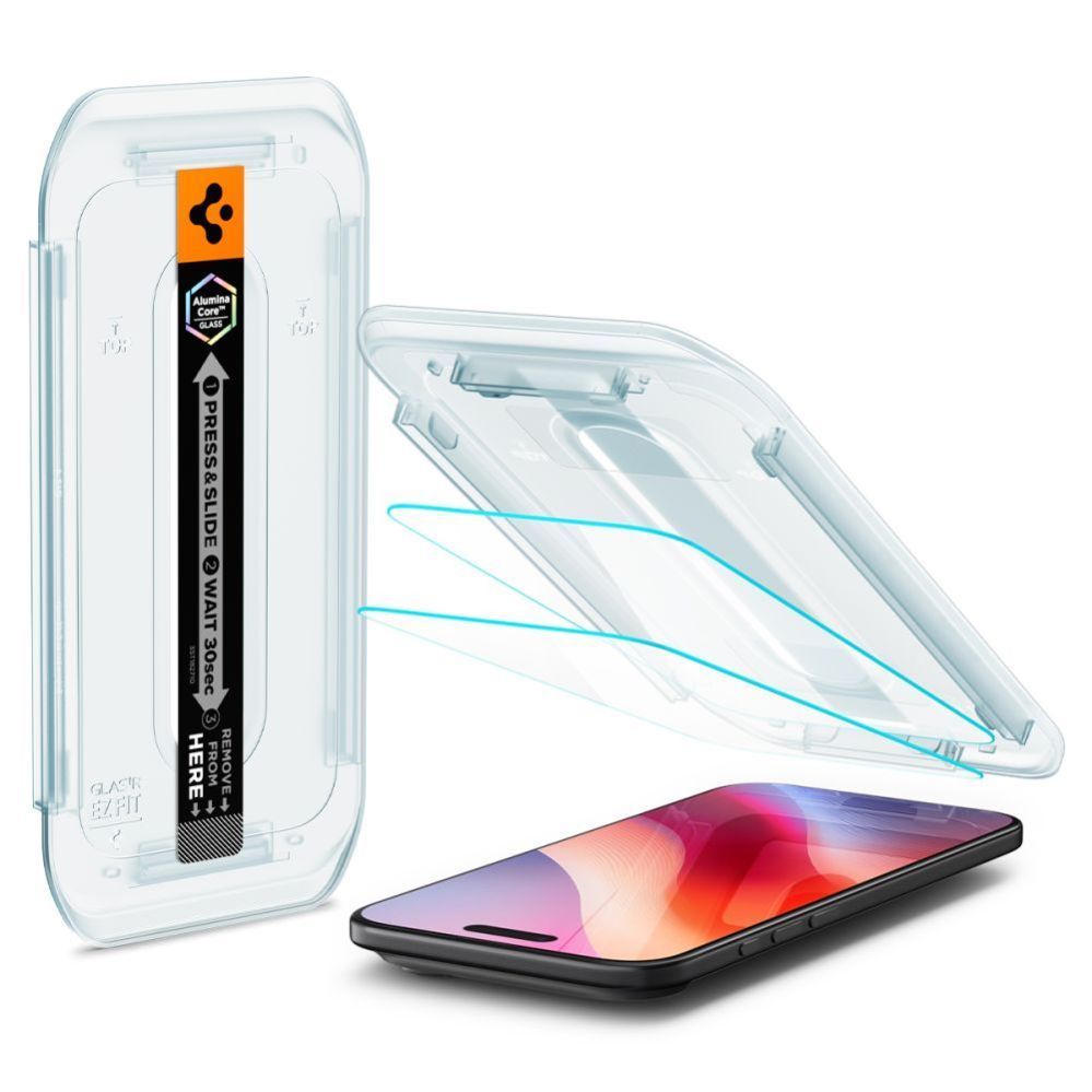 Citas preces Spigen Spigen Glas.TR EZ Fit 2-pack tempered glass for iPhone 17 Air - transparent