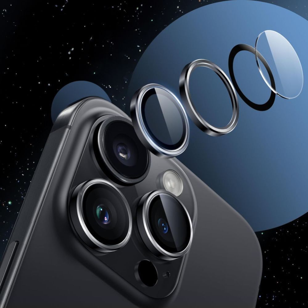 Citas preces Tech-Protect Tech-Protect Camring Fit+ Camera Cover for iPhone 14 Pro / Max / 15 Pro / Max / 16 Pro / Max / 17 Pro / Max - Black