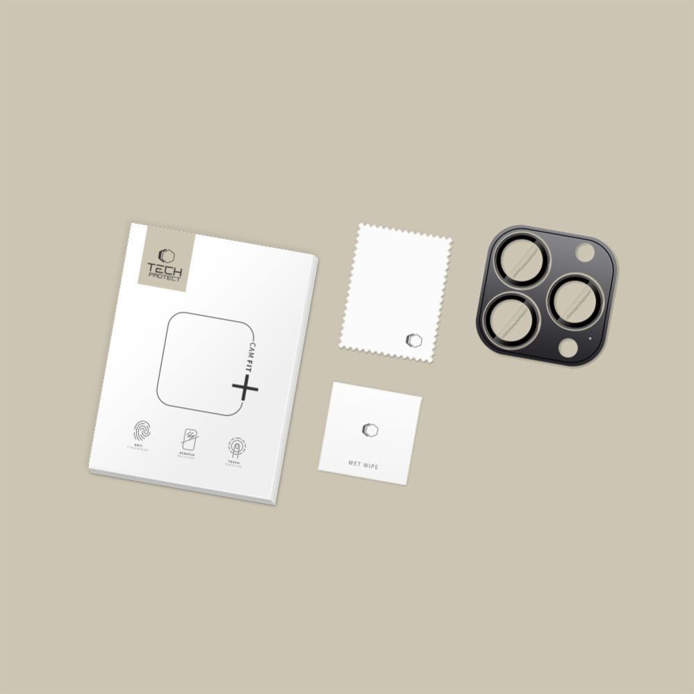 Citas preces Tech-Protect Tech-Protect Camring Fit+ Camera Cover for iPhone 14 Pro / Max / 15 Pro / Max / 16 Pro / Max / 17 Pro / Max - Black