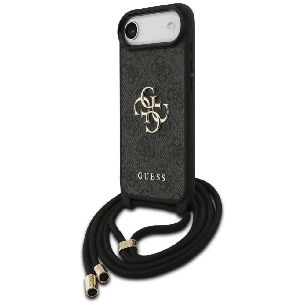 Citas preces Guess Guess 4G Big Logo Cord Stap Crossbody Case for iPhone Air - Black