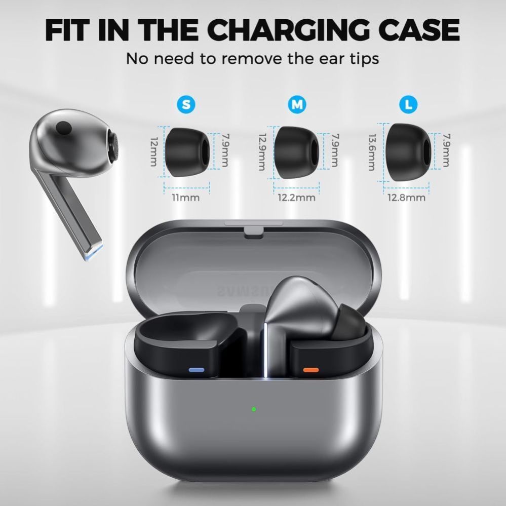 Other goods Tech-Protect Tech-Protect Ear Tips for Samsung Galaxy Buds 3 Pro in sizes S / M / L - black (3 pcs.)