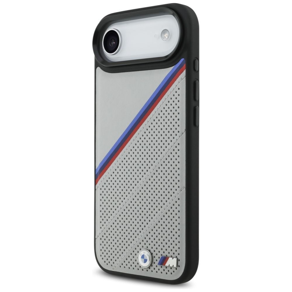 Citas preces BMW BMW M Tricolor Metal Logo MagSafe Case for iPhone 17 Air - Gray