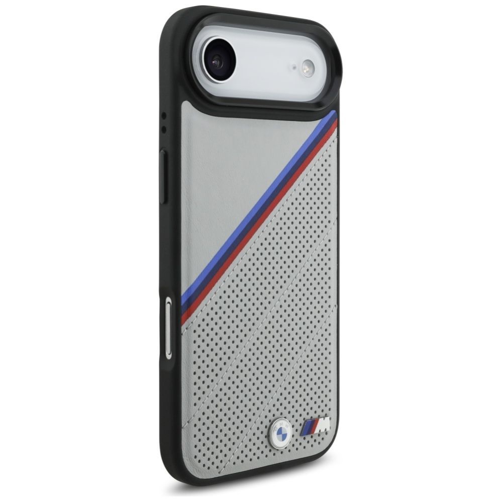Citas preces BMW BMW M Tricolor Metal Logo MagSafe Case for iPhone 17 Air - Gray