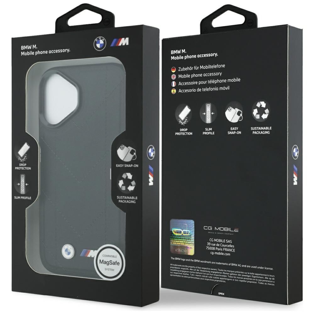 Citas preces BMW BMW M Quilted Logo MagSafe iPhone 17 Case - Black