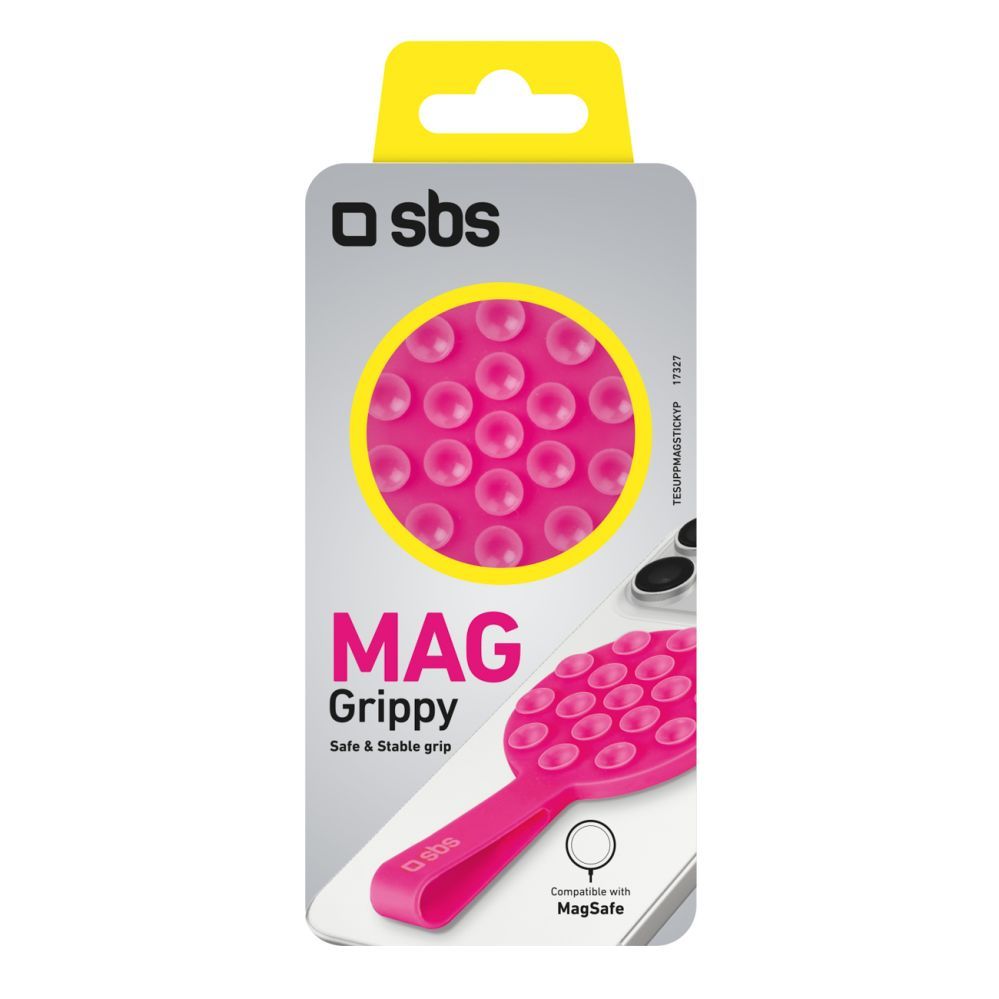 Kitos prekės SBS SBS MAG Grippy MagSafe Compatible Holder with Suction Cup and Ear - Pink