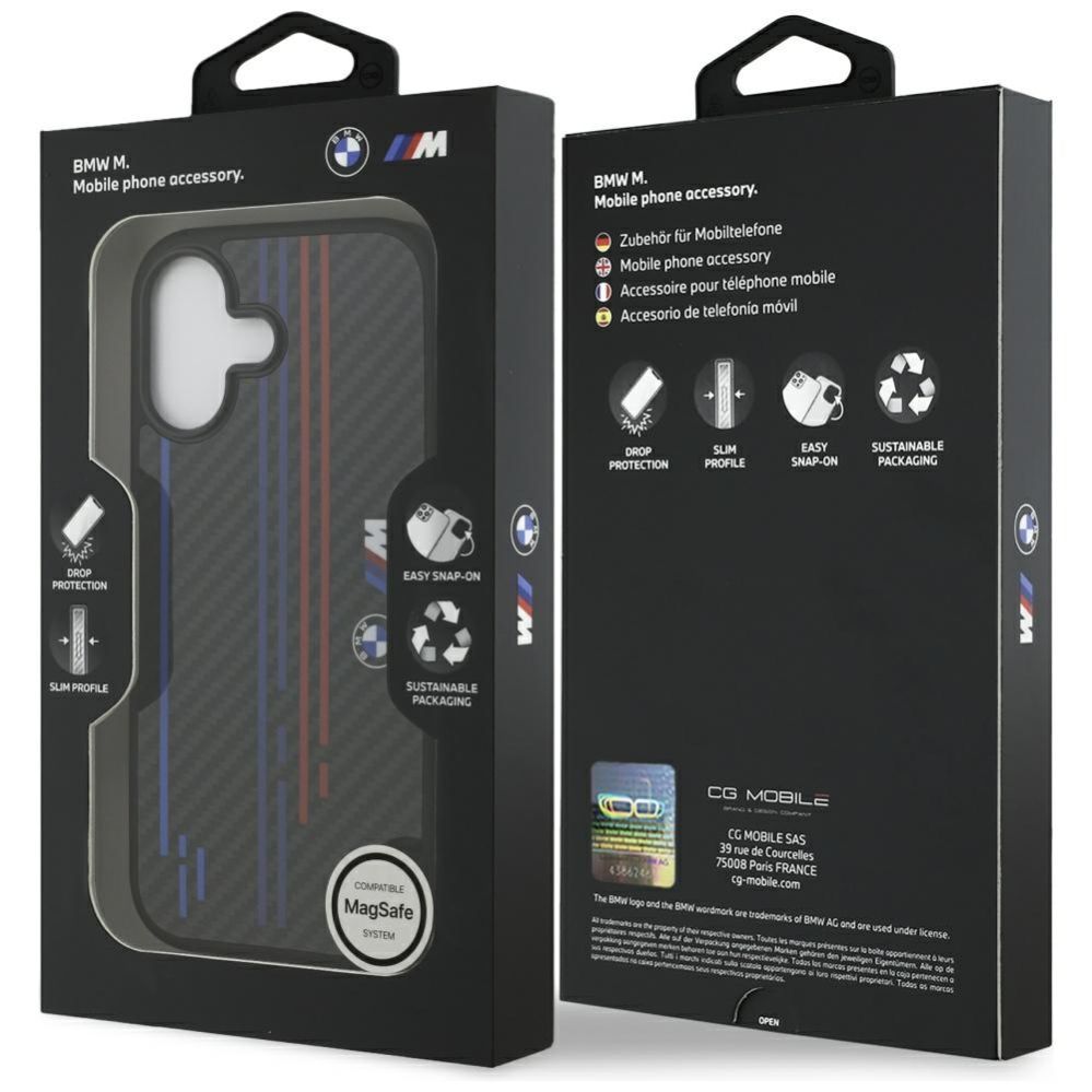 Muud kaubad BMW BMW M Kevlar Lines & Logo MagSafe Case for iPhone 17 - Black