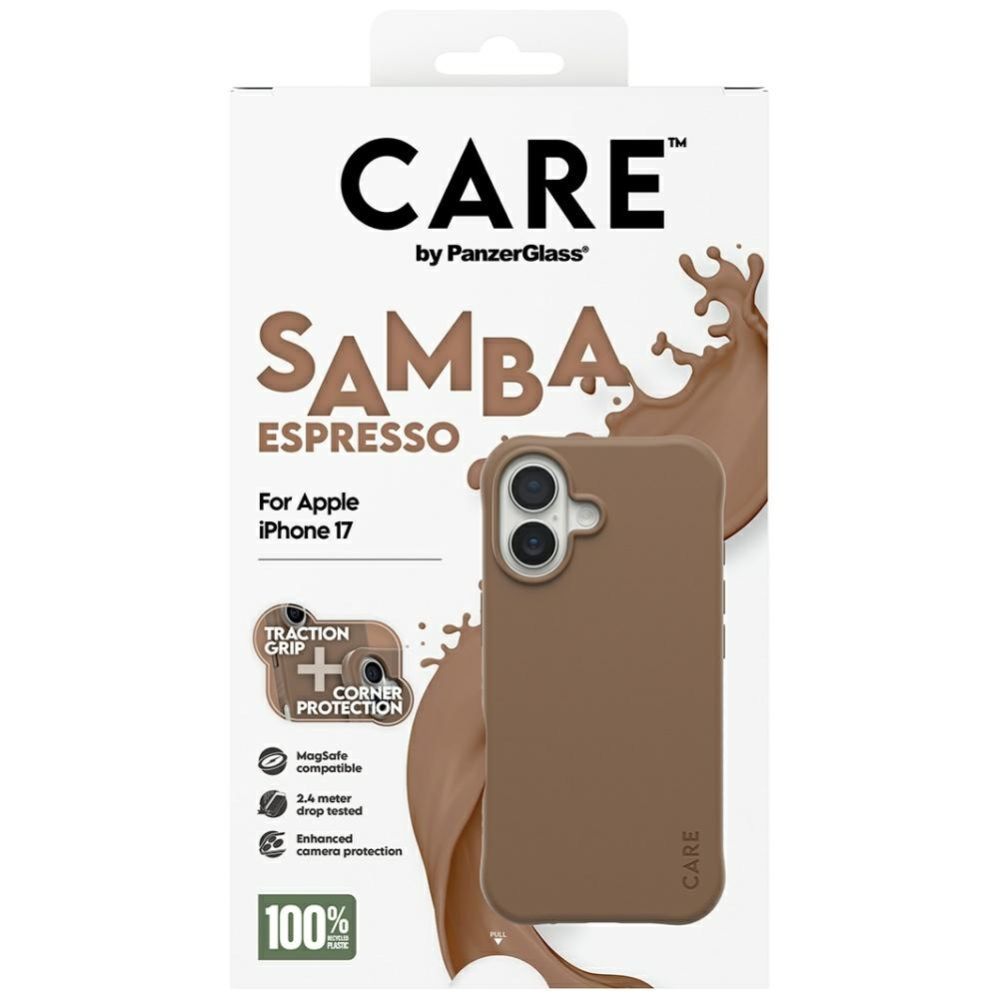 Citas preces Panzer Glass CARE by PanzerGlass Fashionable Samba MagSafe Case for iPhone 17 - Brown
