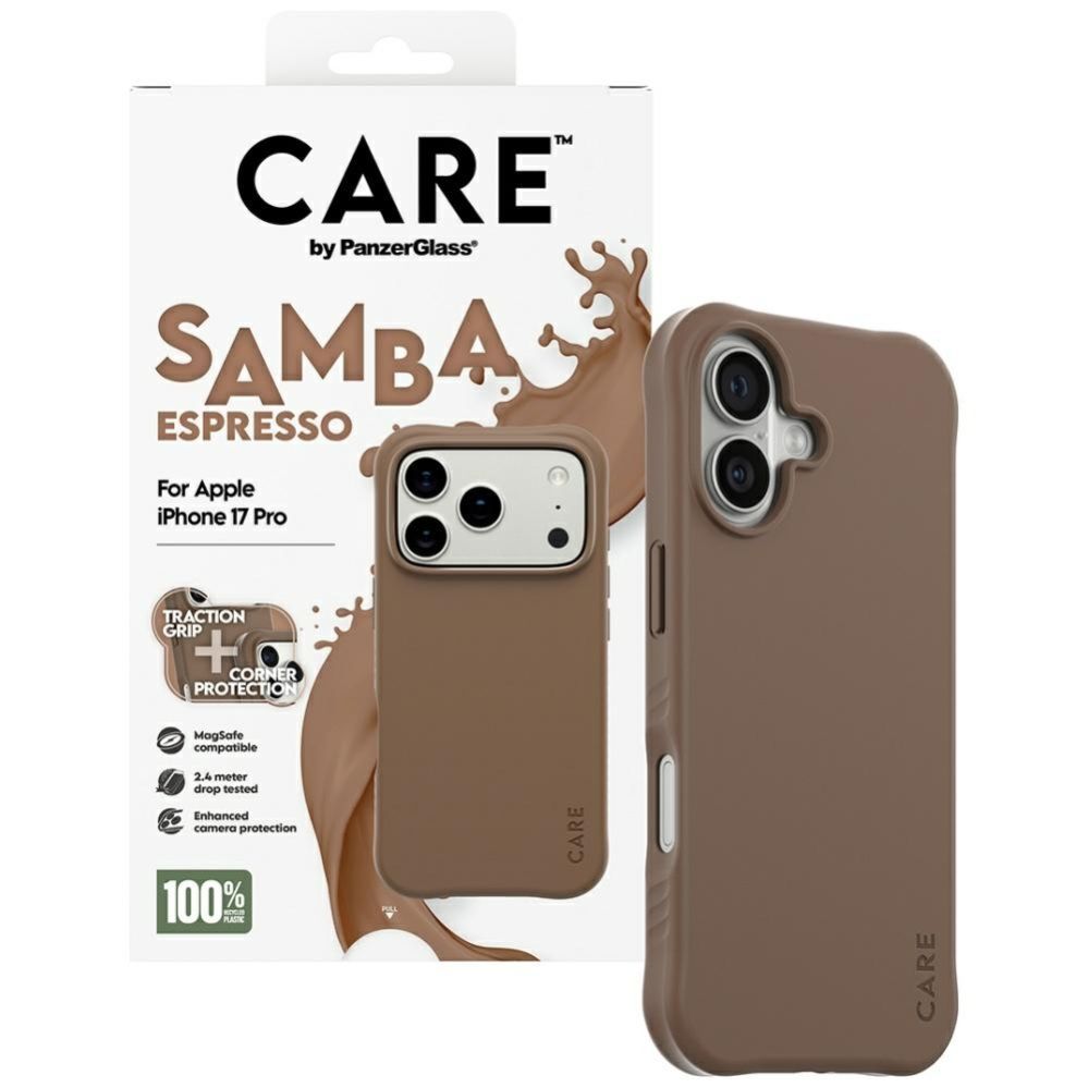 Citas preces Panzer Glass CARE by PanzerGlass Fashionable Samba MagSafe Case for iPhone 17 Pro - Brown