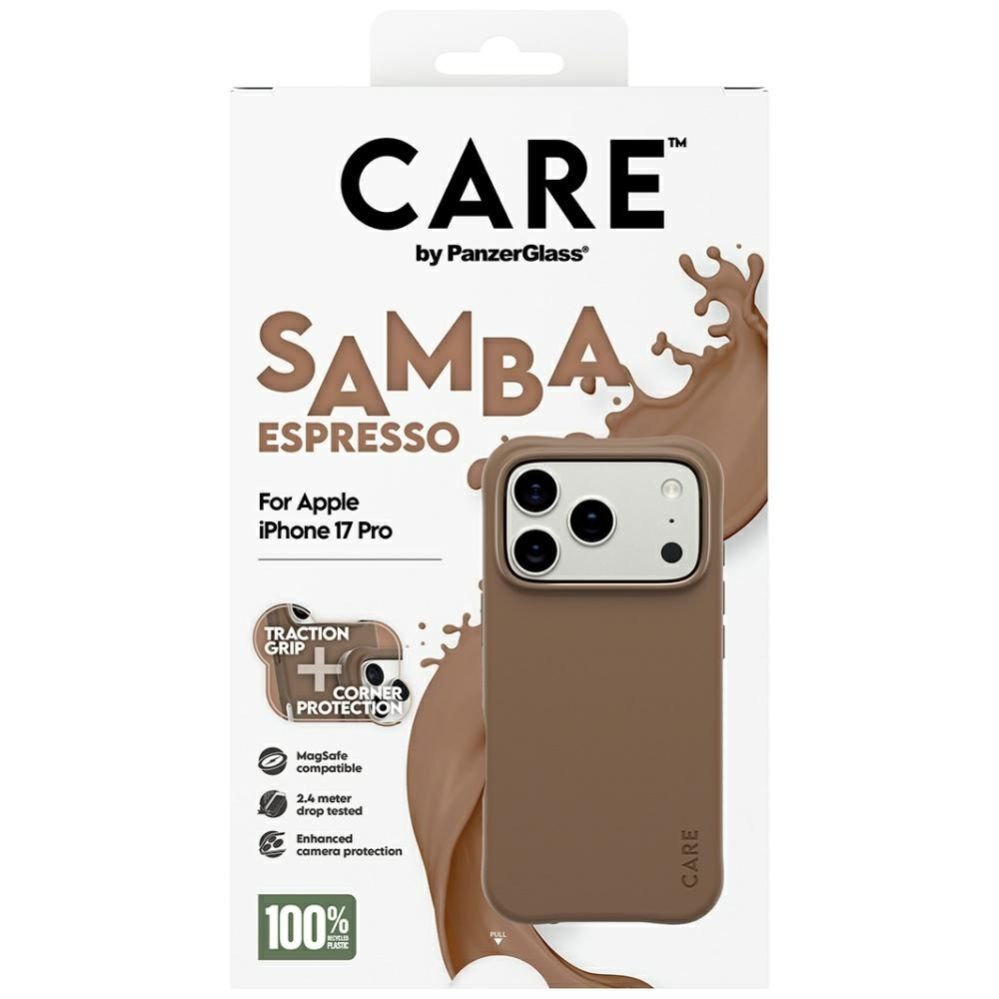 Citas preces Panzer Glass CARE by PanzerGlass Fashionable Samba MagSafe Case for iPhone 17 Pro - Brown