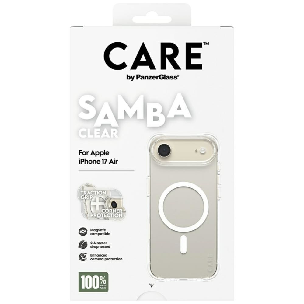 Citas preces Panzer Glass CARE by PanzerGlass Fashionable Samba Case w. White MagSafe for iPhone Air - Transparent