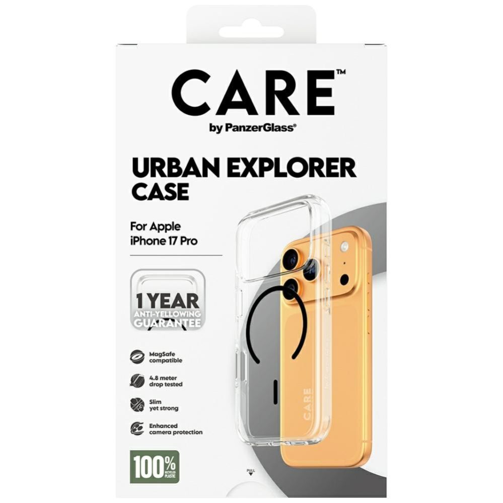 Other goods Panzer Glass CARE by PanzerGlass Flagship Urban Explorer Case w. Black MagSafe for iPhone 17 Pro - Transparent
