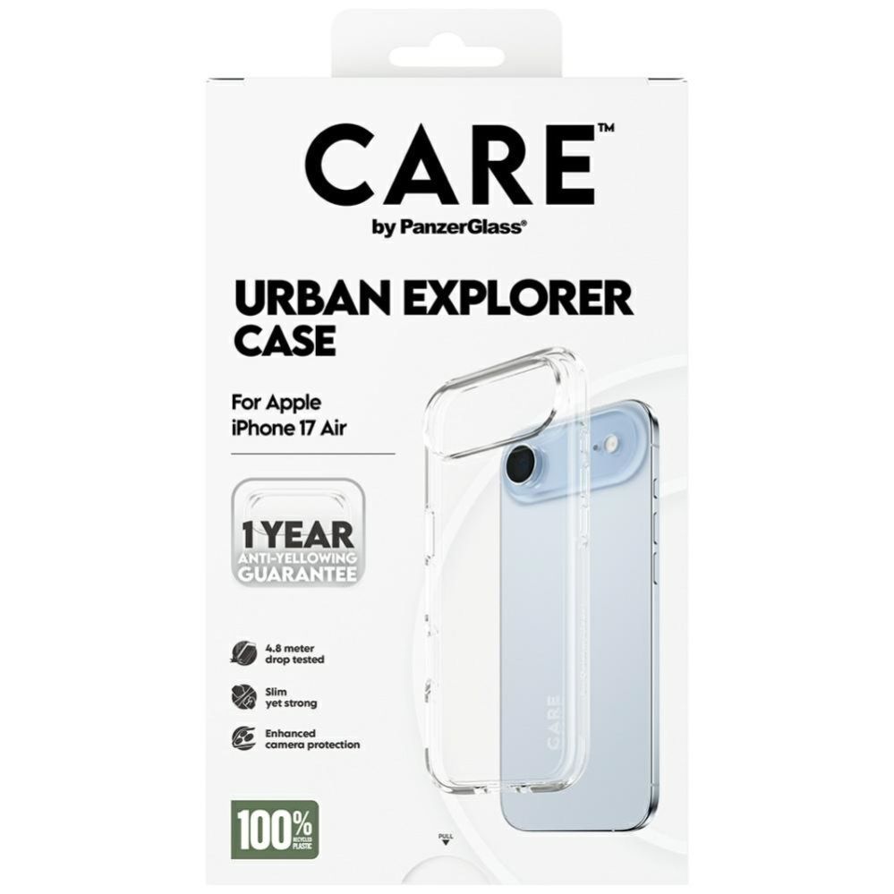 Citas preces Panzer Glass CARE by PanzerGlass Flagship Urban Explorer Case w. Clear Frame for iPhone Air - Transparent