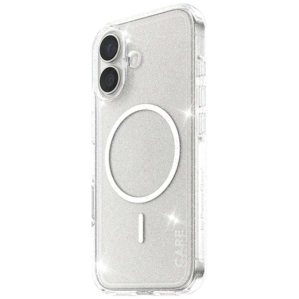Citas preces Panzer Glass CARE by PanzerGlass Flagship Urban Explorer Case w. White MagSafe for iPhone 17 - Clear Glitter