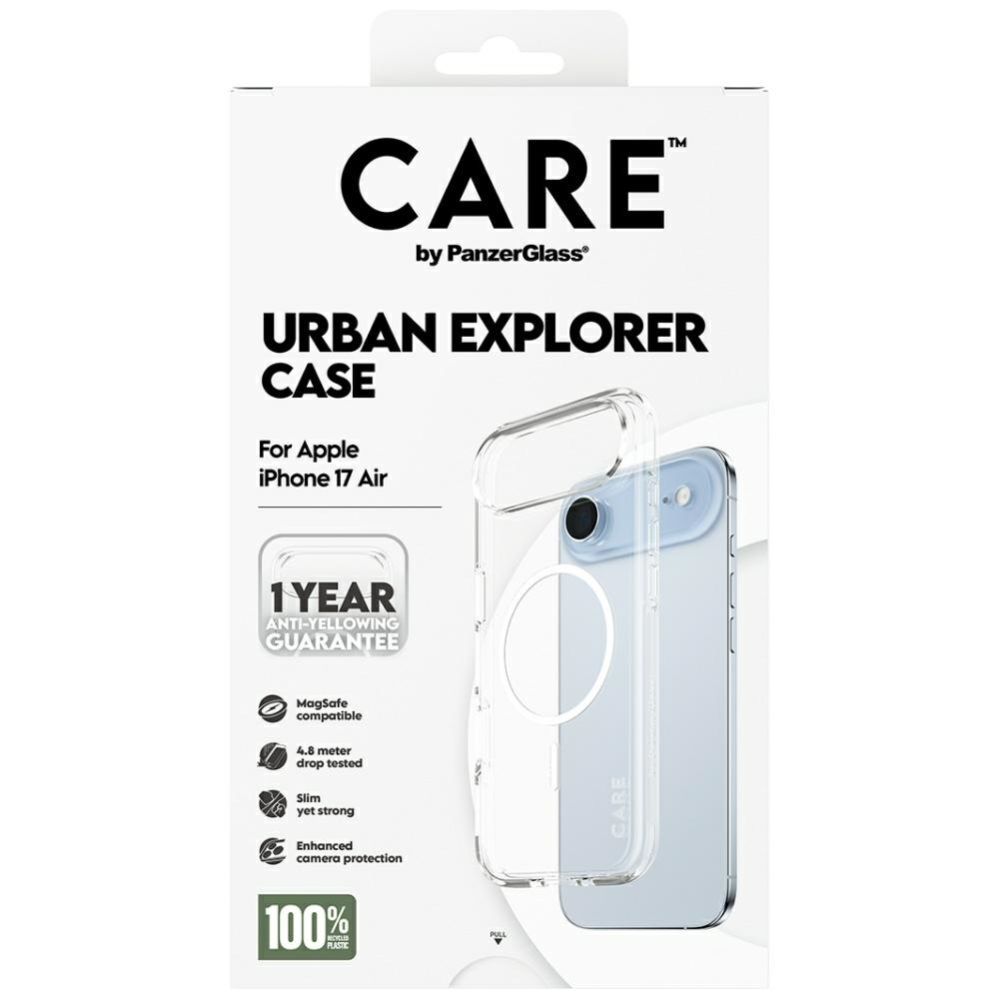 Citas preces Panzer Glass CARE by PanzerGlass Flagship Urban Explorer Case w. White MagSafe for iPhone Air - Transparent