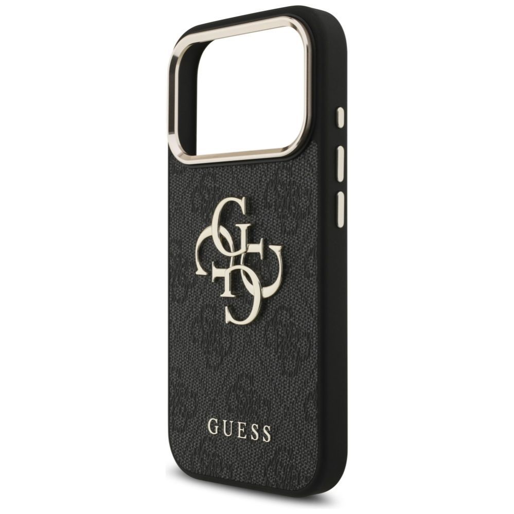 Citas preces Guess Guess 4G Big 4G Classic Logo Case for iPhone 17 Pro - Black and Gold