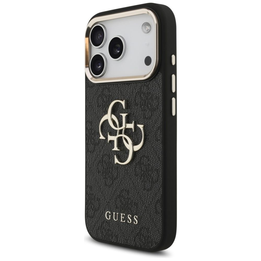 Citas preces Guess Guess 4G Big 4G Classic Logo Case for iPhone 17 Pro - Black and Gold
