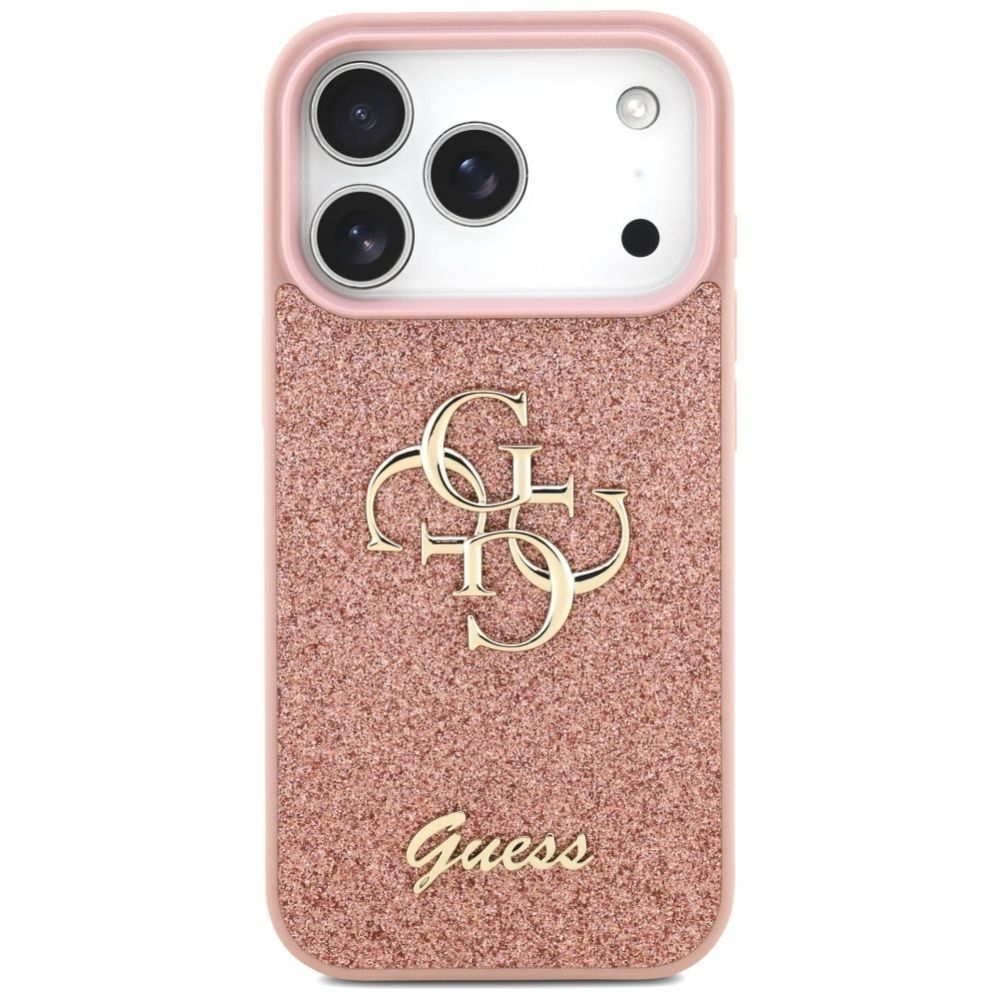Citas preces Guess Guess Fixed Glitter Big 4G Case for iPhone 17 Pro - Pink
