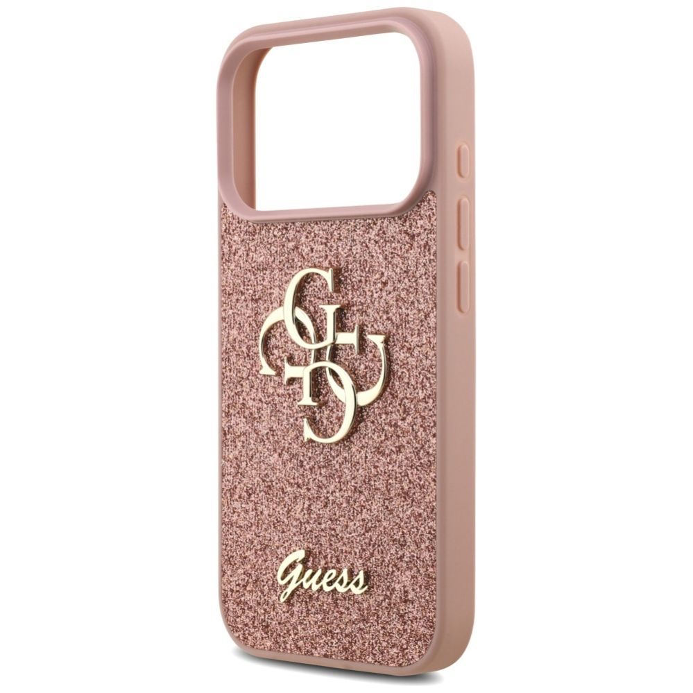 Citas preces Guess Guess Fixed Glitter Big 4G Case for iPhone 17 Pro - Pink