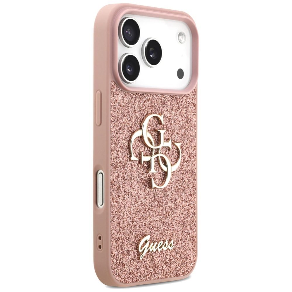 Citas preces Guess Guess Fixed Glitter Big 4G Case for iPhone 17 Pro - Pink