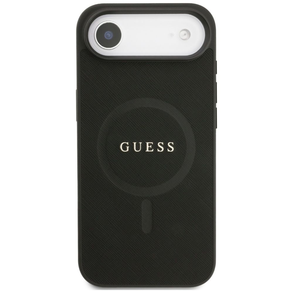 Citas preces Guess Guess Saffiano Classic Logo MagSafe case for iPhone Air - black
