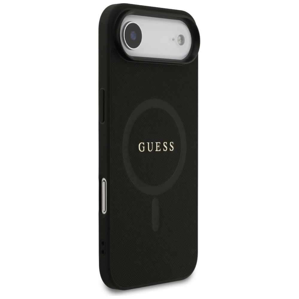 Citas preces Guess Guess Saffiano Classic Logo MagSafe case for iPhone Air - black