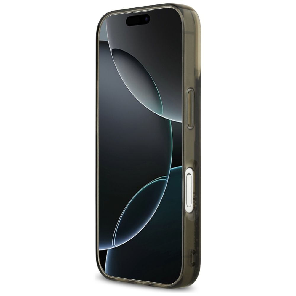 Citas preces Karl Lagerfeld Karl Lagerfeld Liquid Glitter Choupette Logo MagSafe iPhone 17 Case - Black