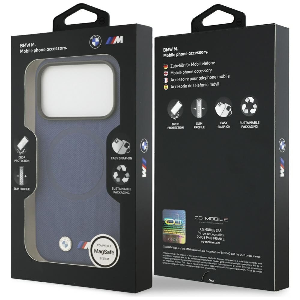 Muud kaubad BMW BMW M FW Metal Logo MagSafe Case for iPhone 17 Pro Max - Navy Blue