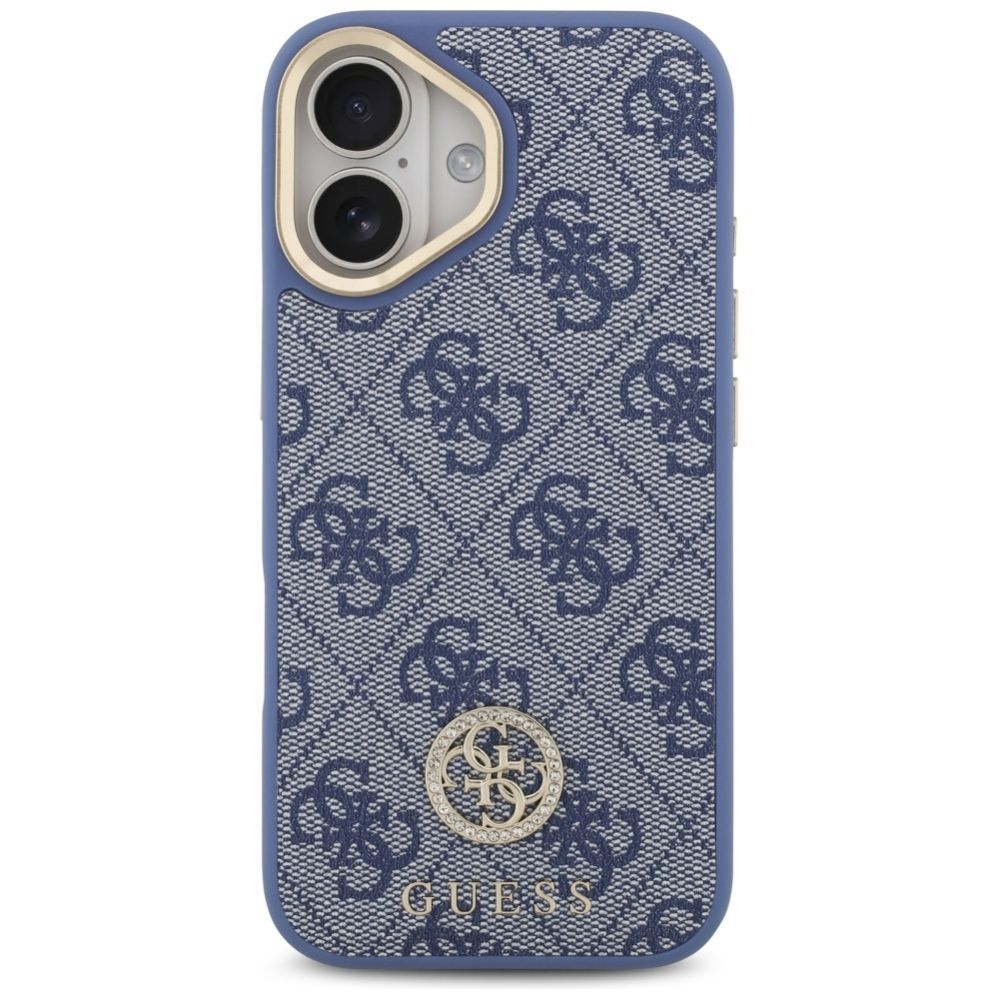 Muud kaubad Guess Guess 4G Strass Logo & Big Strap Metal Buttons MagSafe Case for iPhone 17 - Blue
