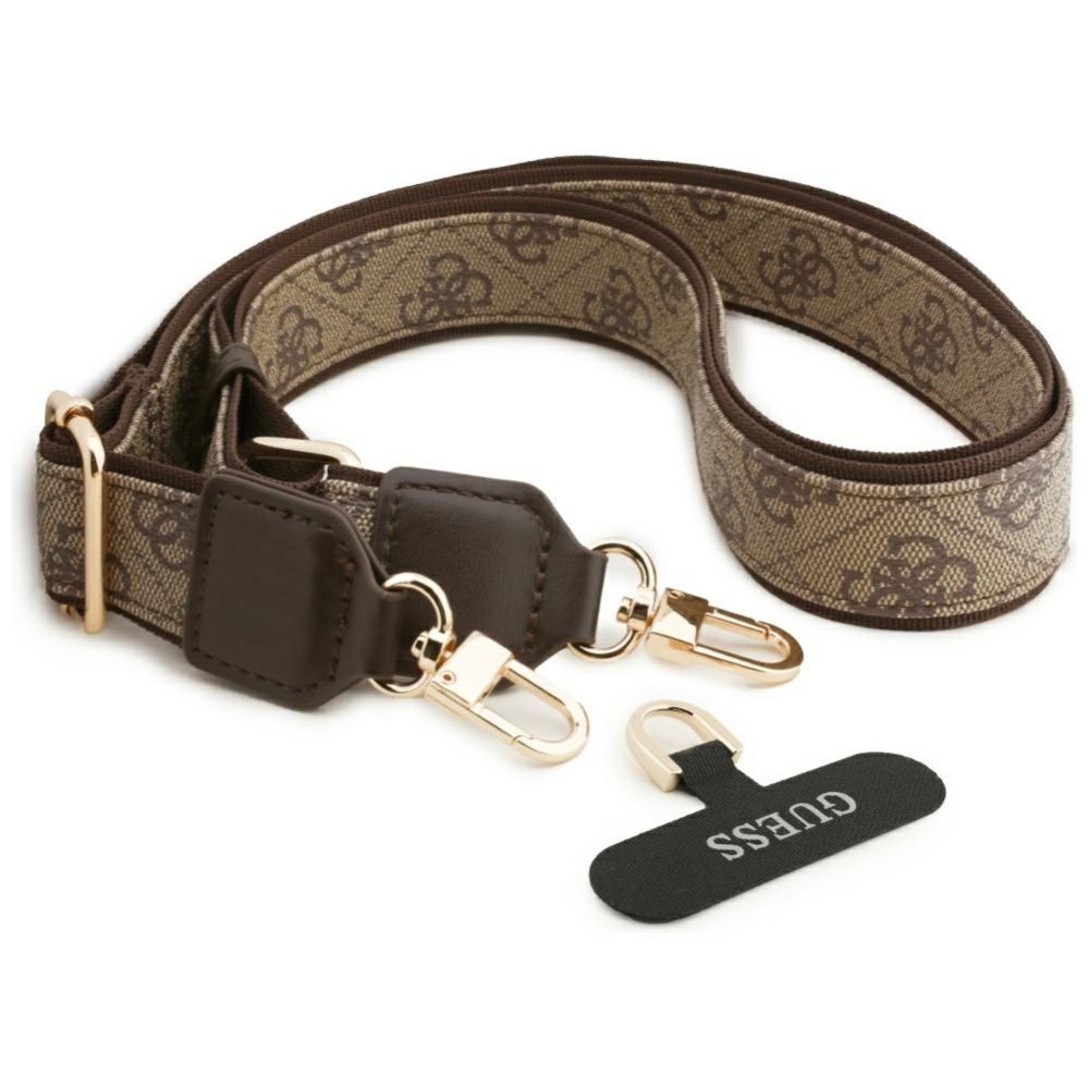 Citas preces Guess Guess 4G Strass Logo & Big Strap Metal Buttons MagSafe Case for iPhone Air - Brown