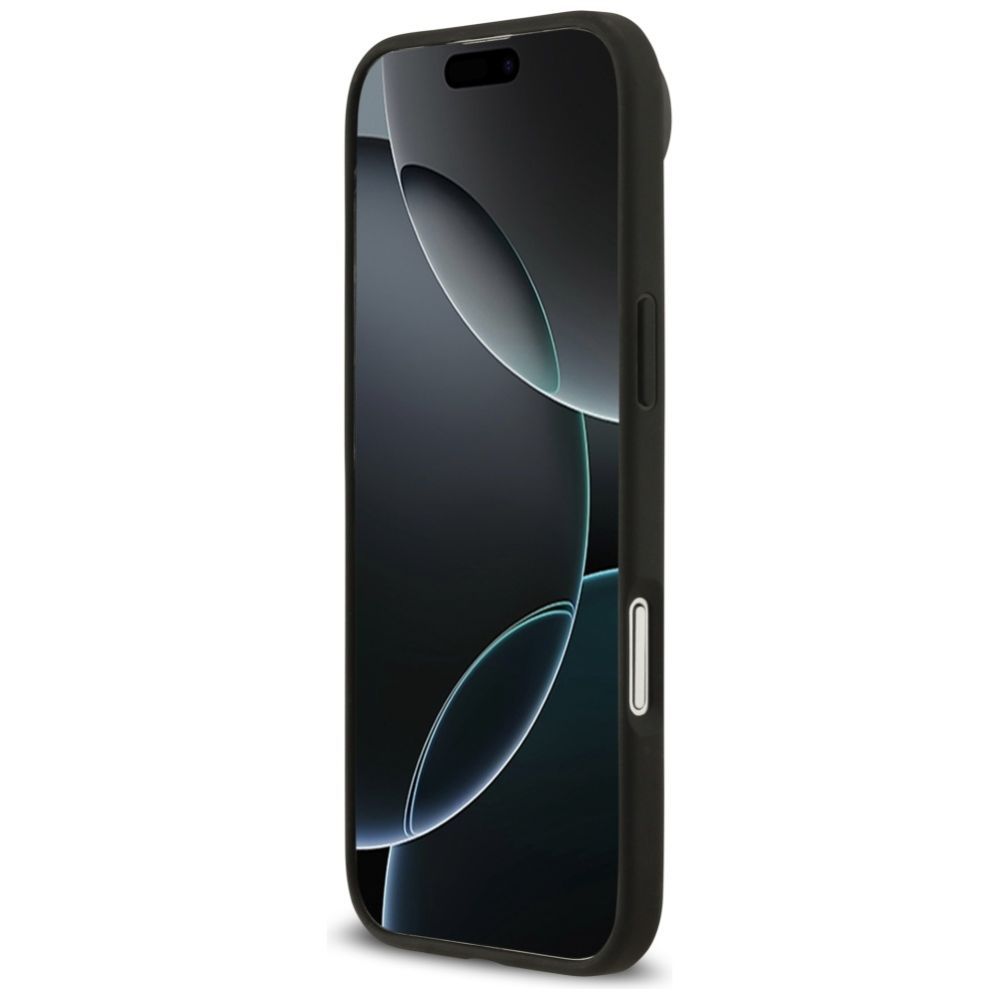 Citas preces Guess Guess Grained Flowers Classic Logo MagSafe case for iPhone Air - black