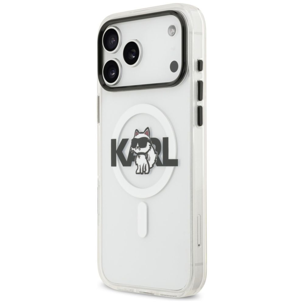 Kitos prekės Karl Lagerfeld Karl Lagerfeld IML Choupette Sketch Logo MagSafe Case for iPhone 17 Pro - Clear