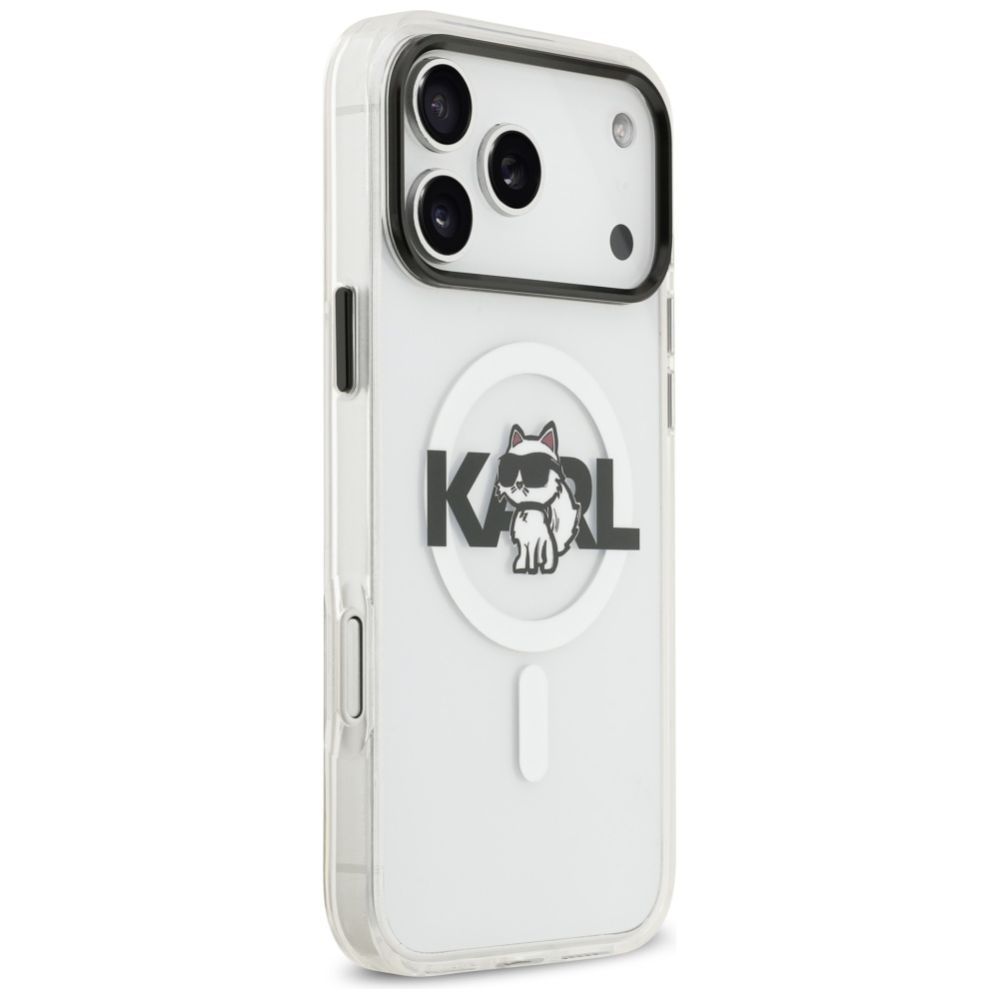 Kitos prekės Karl Lagerfeld Karl Lagerfeld IML Choupette Sketch Logo MagSafe Case for iPhone 17 Pro - Clear
