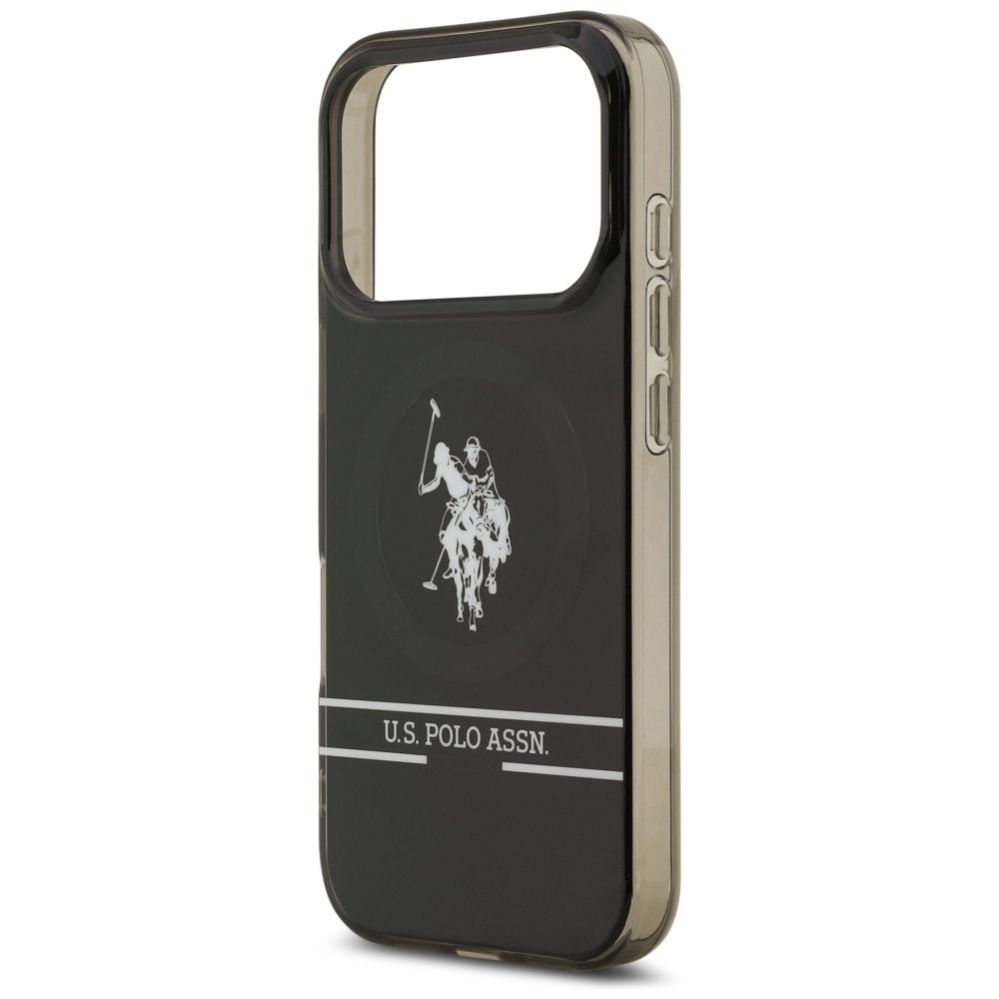 Other goods U.S. Polo PU US Polo DH and Bottom Stripe Logo MagSafe Case for iPhone 17 Pro - Black