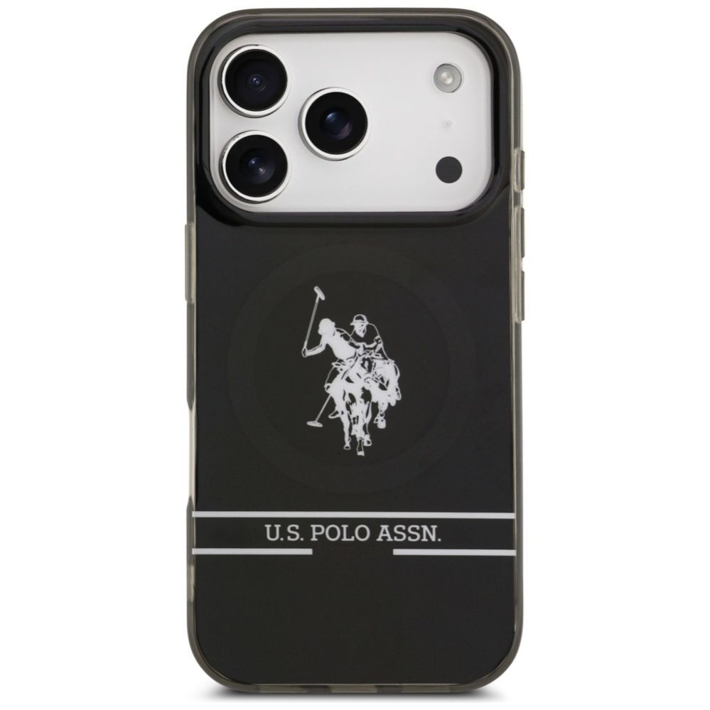 Other goods U.S. Polo PU US Polo DH and Bottom Stripe Logo MagSafe Case for iPhone 17 Pro - Black