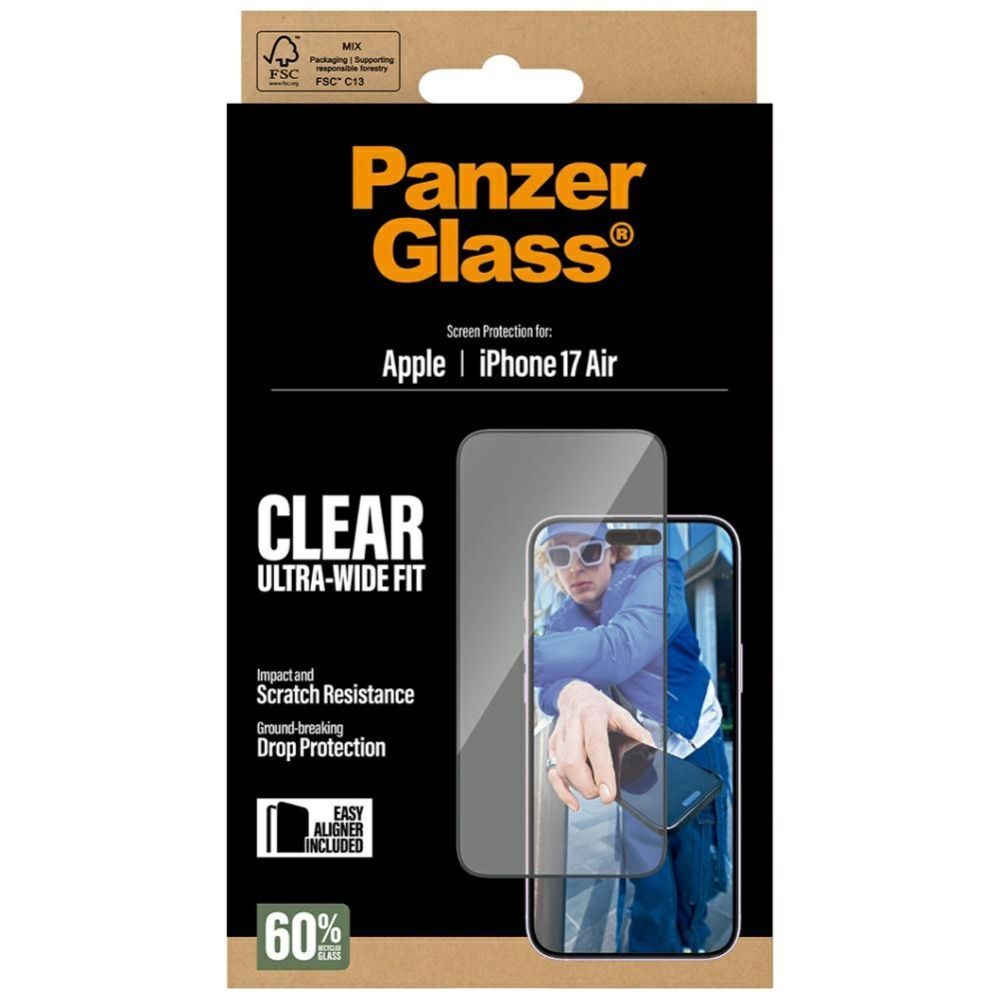 Citas preces Panzer Glass PanzerGlass Ultra-Wide Fit EasyAligner Tempered Glass for iPhone Air