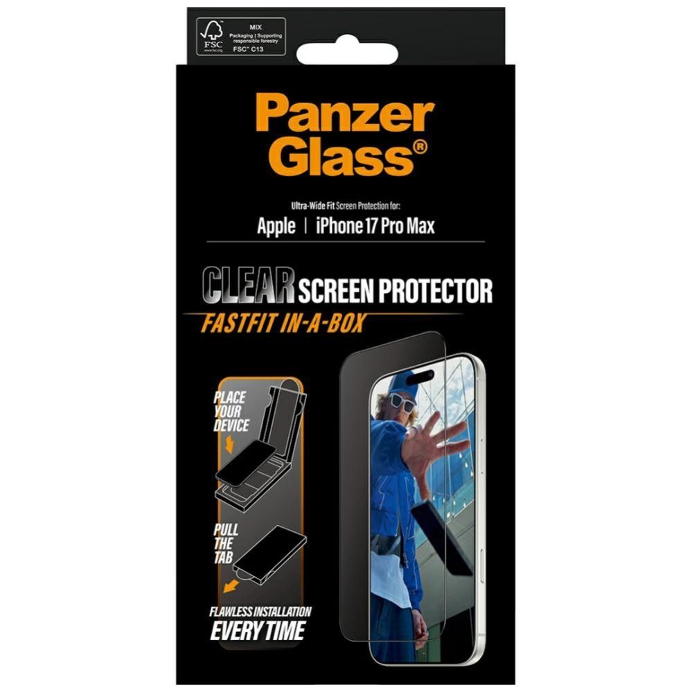 Muud kaubad Panzer Glass PanzerGlass Ultra-Wide Fit Fastfit Tempered Glass for iPhone 17 Pro Max