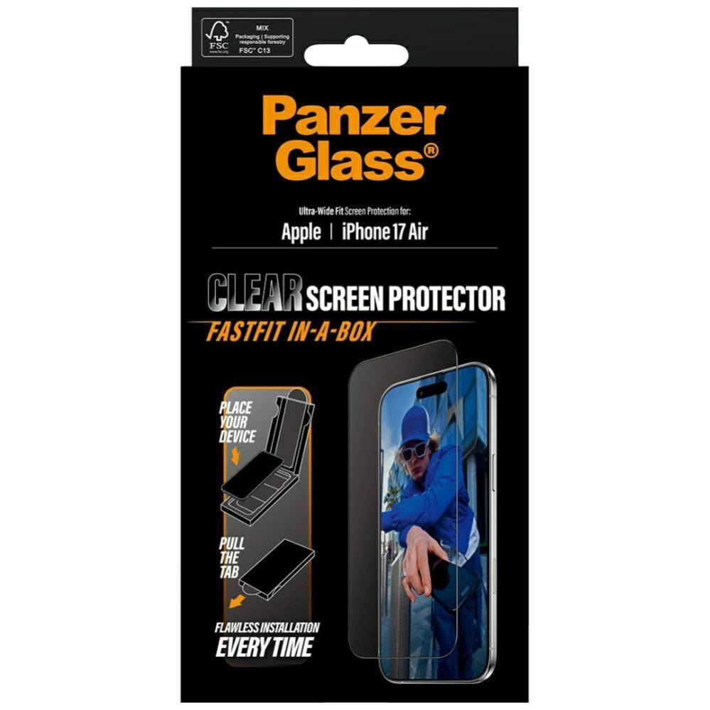 Citas preces Panzer Glass PanzerGlass Ultra-Wide Fit Fastfit Tempered Glass for iPhone Air
