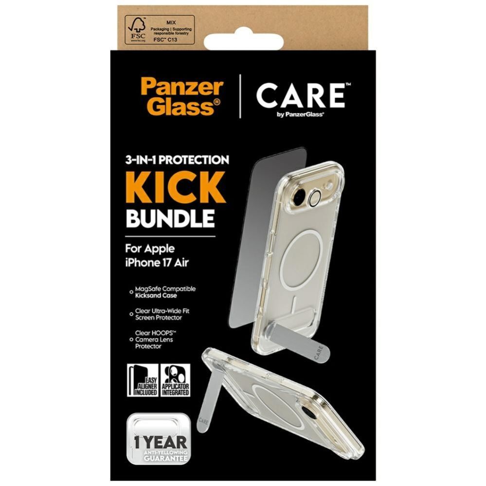 Citas preces Panzer Glass CARE by PanzerGlass Feature Kick 3in1 Case + Glass + Lens for iPhone Air