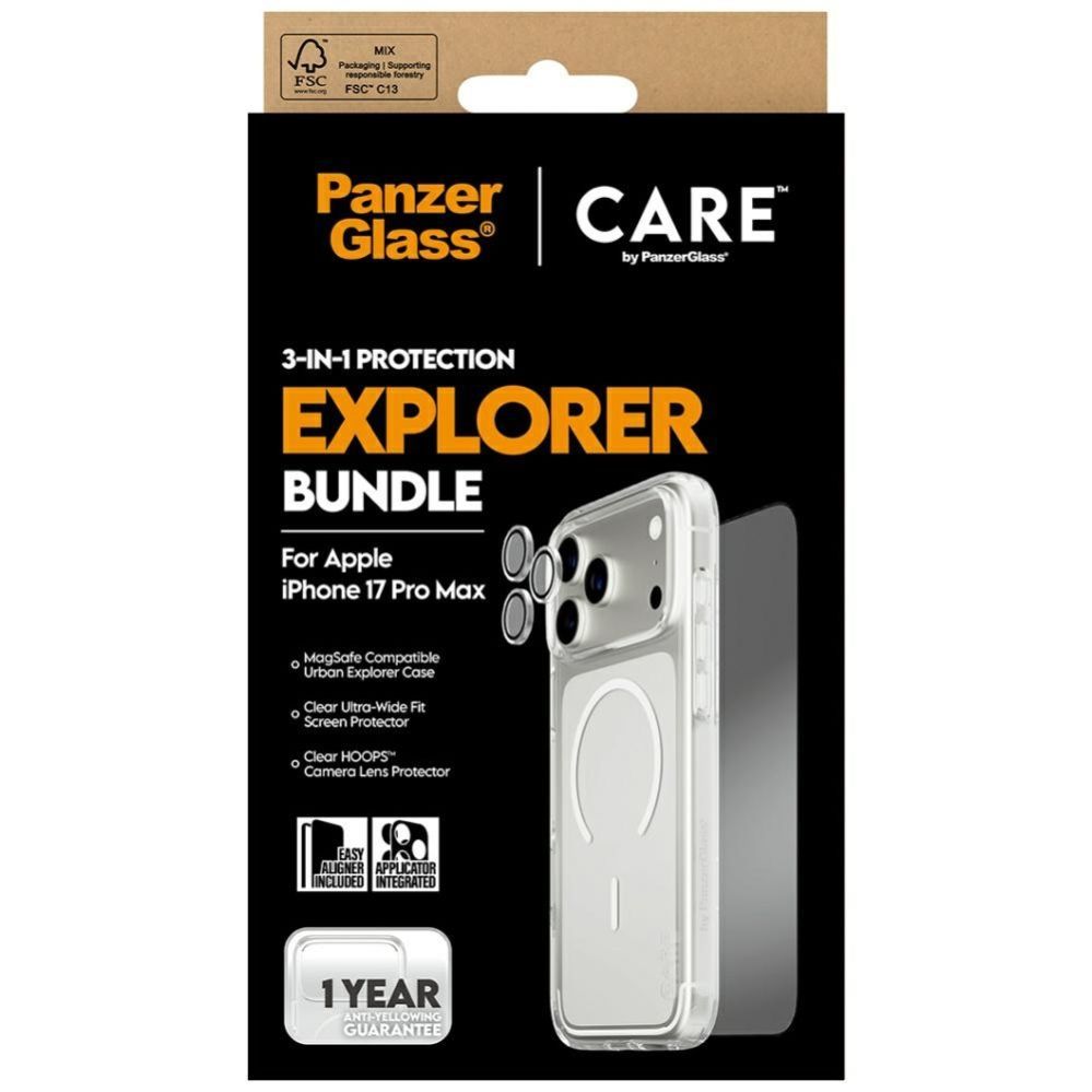 Citas preces Panzer Glass CARE by PanzerGlass Flagship Explorer 3-in-1 Case + Glass + Lens for iPhone 17 Pro Max