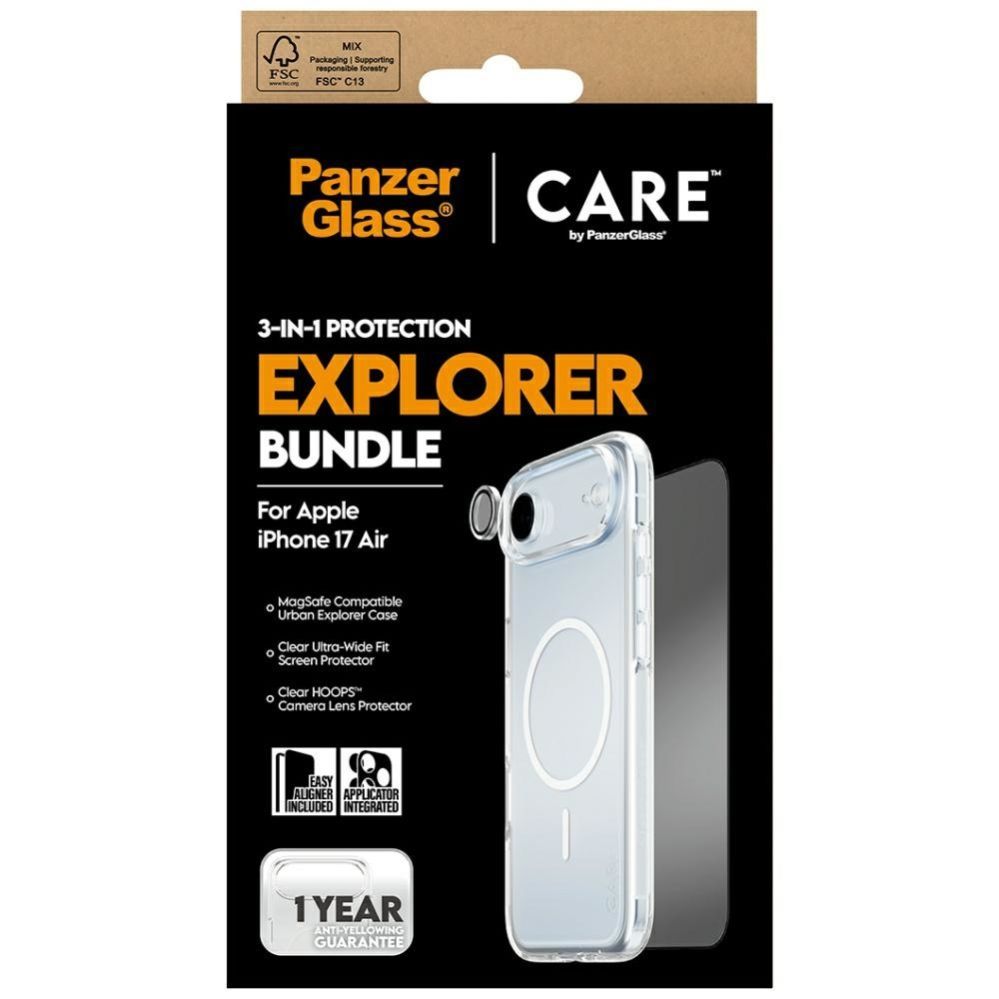 Citas preces Panzer Glass CARE by PanzerGlass Flagship Explorer 3-in-1 Case + Glass + Lens for iPhone Air