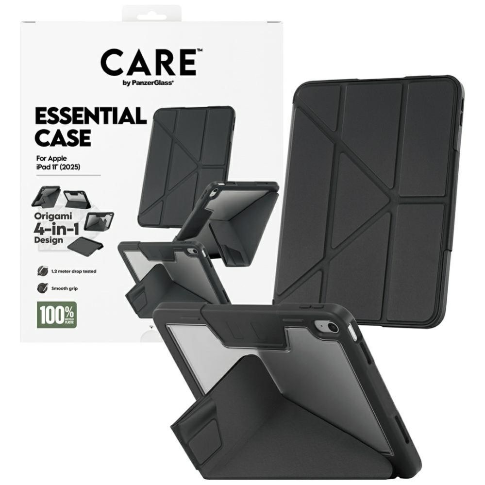 Kitos prekės Panzer Glass Care by PanzerGlass Y fold case for iPad 11" 2025 (11th gen.) - black